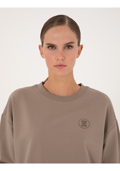 Pierre Cardin Kadın Vizon Sweatshirt 50314963-vr052 Vizon