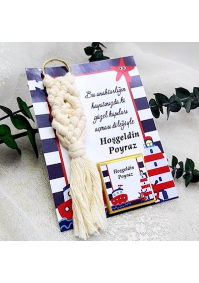 Makrome Anahtarlık ve Çikolata Denizci Baskılı Yenidoğan(25 Adet)