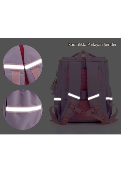 Unicorn 3d Desenli Kız Çocuk Kreş Ve Anaokulu Okul Çantası Pembe
