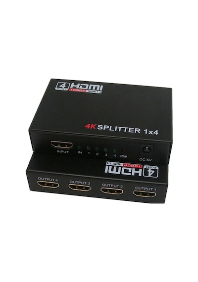 4 Port 4K Ultra Hd 1 Giriş 4 Çıkış Hdmi Görüntü Çoğaltıcı Pq-Spl4
