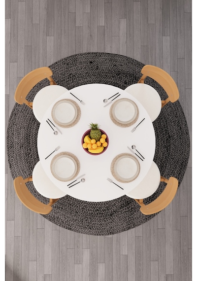 Modern Dolaplı 4 Kişilik Mutfak Yemek Masası Ve Sandalye %100 Mdf Mutfak Yemek Odası Masası Takımı Ymt04 Beyaz Modern Dolaplı 4 Kişilik Mutfak Yemek Masası Ve Sandalye %100 Mdf Mutfak Yemek Odası Masası Takımı Ymt04 Beyaz