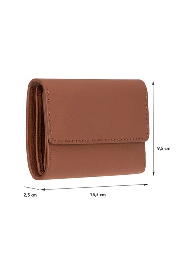 Bloominbag Arc Wallet Heritage Tan Hakiki Deri Kartlıklı Manyetik Cüzdan Taba