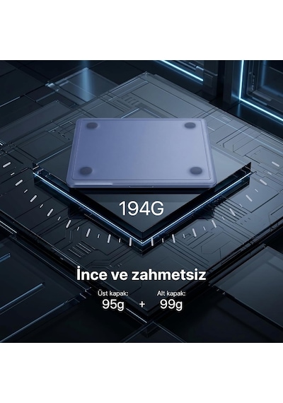 Macbook Air M5/m4/m3/m2 13.6 İnç İle Uyumlu Mat Kılıf Köşe Korumalı Ve Şeffaf Çizgi Detaylı Tasarım 2026/2025/2024/2023/2022 A3449 - A3240 - A3113 - A2681 Mavi Şeffaf Belirtilmemiş