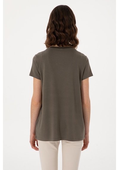 U.S. Polo Assn. Kadın Vizon Basic Tişört 50300829-VR052