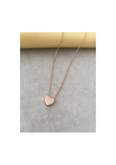 Lunarie Minimal Kalp Kolye Rose Gold Kararmaz Çelik Zarif Günlük Altın