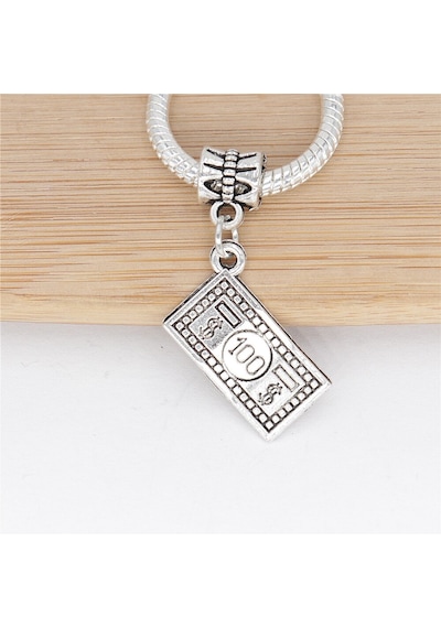 Gümüş Para Dolar Uyumlu Charm