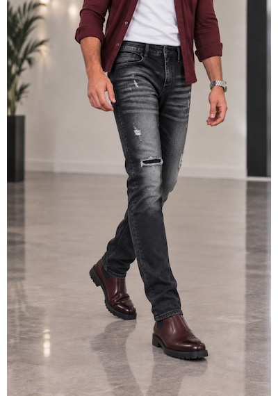 Cedy Denim Cedy Denım Erkek Slim Fit Esnek Likralı Kot Pantolon Vintage Yıkamalı Yırtık Detaylı Dar Paça Jean Ct1210-siyah Cedy Denim Cedy Denım Erkek Slim Fit Esnek Likralı Kot Pantolon Vintage Yıkamalı Yırtık Detaylı Dar Paça Jean Ct1210-siyah