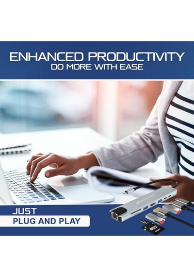 Portları 1 Arada Usb C Hub Adaptörü 4k Hdmı Şarj Cihazı Usb C Bağlantı Noktaları Sd Micro Sd Kart Okuyucular Et