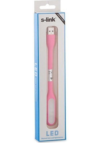 Led Usb Okuma Lambası S-link Sl-l10 Pembe Çok Renkli