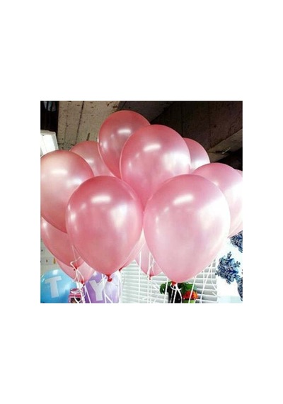 Pembe Metalik Balon 20 Adet 418
