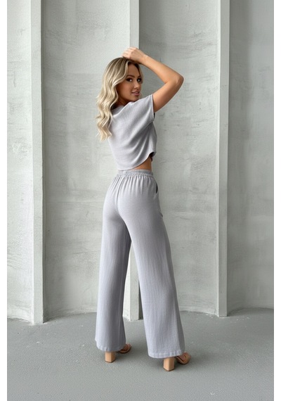 Kadın Basic Stil İkili Takım Gri