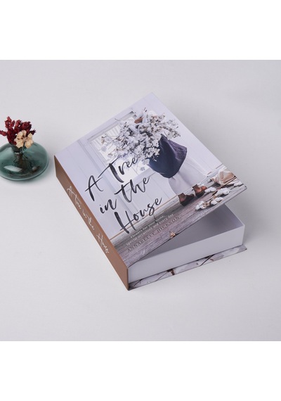Bak Gel Al Kitap Görünümlü Dekoratif Kutu, Iskandinav Tarzı Gizli Saklama Kutusu Tree Hause