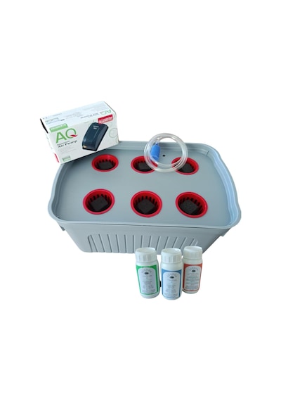 8lt Topraksız Tarım Hidroponik Box Saksı Yetiştirme Seti,ph & Ec Ölçerli, Small Başlangıç Seti Yetiştirme Sistemi + Besinler A/b/ph