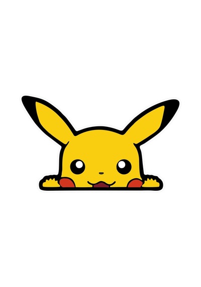 14 X 8,5 Cm Pokemon Pikachu Sticker Araba Laptop Oto Motor Sticker
