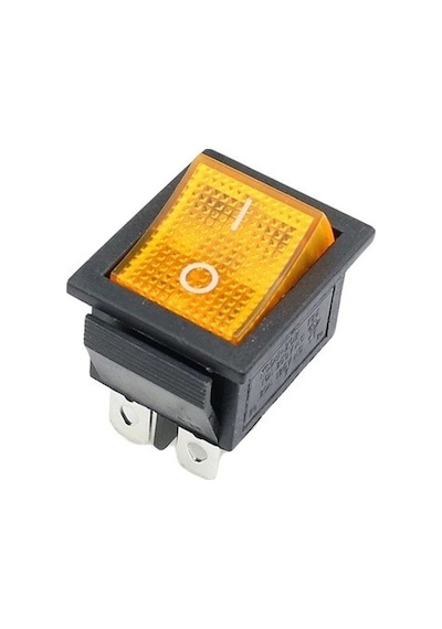 Kcd4 Tekli Soba Anahtarı Geniş Işıklı 4 Bacaklı Sarı Renk Ic104 1 Adet