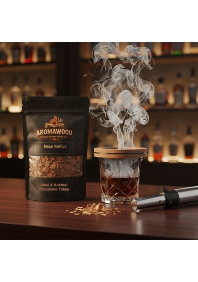 Viski Ve Kokteyl İçin Meşe Ağacı & Vanilya Özü Tütsüleme Aroma Talaşı