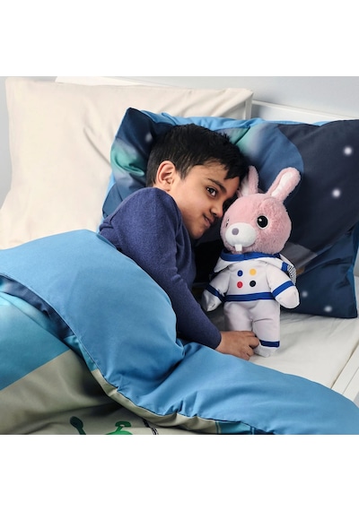 Ikea Aftonsparv Peluş Oyuncak 28 Cm Beyaz - Mavi - Pembe