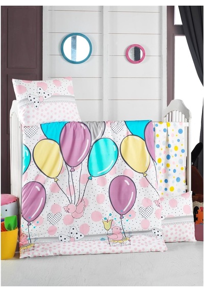 Komfort Home Bebek Uyku Seti %100 Pamuk / Balloons