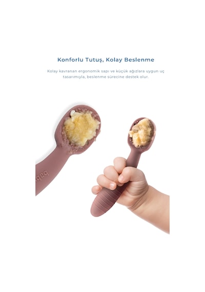 Babyjem Silikon İkili İlk Kaşığım Mocha