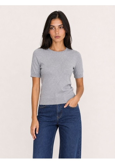 Loft Regular Fit Kadın Bluz K.kol Lf2044861 Q1.v1 Gri Melanj