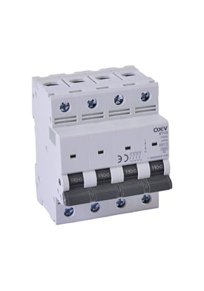 6ka C Tipi 4 Kutup Otomatik Sigorta 100a 10