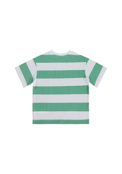 Civil Boys Basic Çizgili 6-9 Yaş Tişört - Yeşil