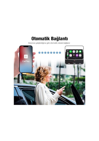 Polham Araç İçi İphone Cihazlar İçin Kablosuz App CAR PLAY Adap