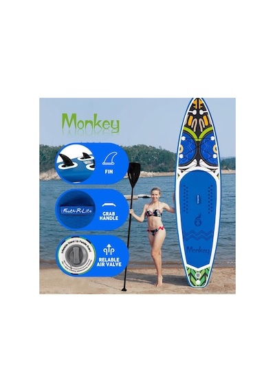 Monkey Şişme Sup Board/stand Up Paddle Board 350x85x15 Cm Lacivert 1 Yıl Garanti