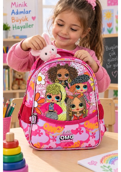Lol Omg Anaokulu Okul Çantası Çocuk Sırt Çantası Günlük Okul Kullanımı 32 X 23 X 10 Cm Çok Renkli