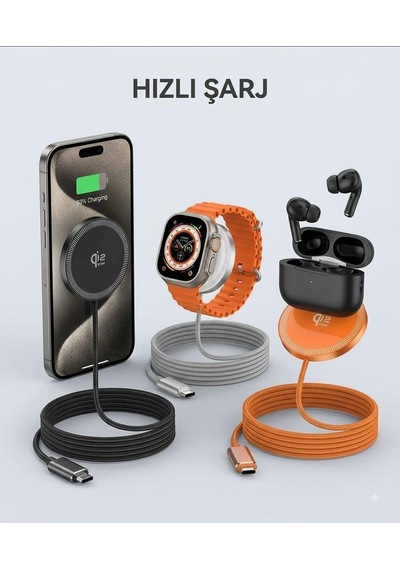 Lexroo Heartz Manyetik Kablosuz Şarj Cihazı Compatible With Magsa 66828817