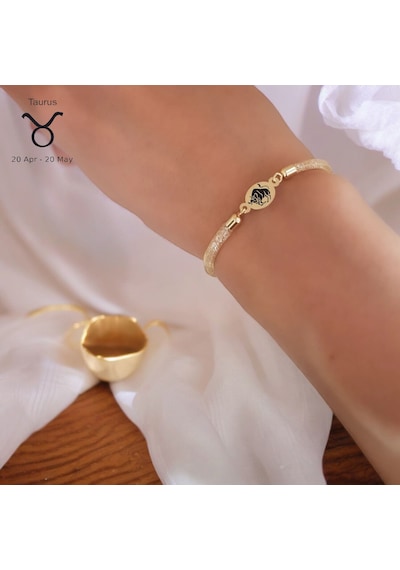 Archin Boğa Burçları İçin Oval Motifli Hasır Kordonlu 14 Ayar Altın Plakalı Hediye Bileklik-415burç Boğa Archin Boğa Burçları İçin Oval Motifli Hasır Kordonlu 14 Ayar Altın Plakalı Hediye Bileklik-415burç Boğa