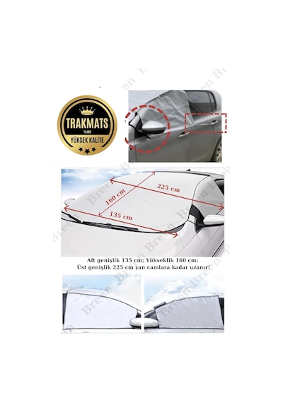 Trakmats Hyundai Ioniq 5 2021-2025 İle Uyumlu Buzlanma Önleyici Araba Cam Üstü Kar Örtüsü, Su G Diğer