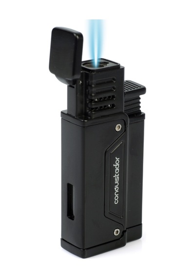 Conquistador Tek Torch Pürmüz Siyah Delicili Metal Puro Çakmağı Cnq-035