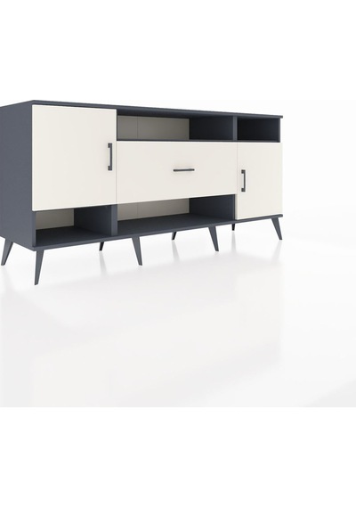 Hyperion Konsol 5 Raflı Tek Çekmeceli 2 Kapaklı 176x44x83 Antrasit-aytaşı Aytaşı Hyperion Konsol 5 Raflı Tek Çekmeceli 2 Kapaklı 176x44x83 Antrasit-aytaşı Aytaşı
