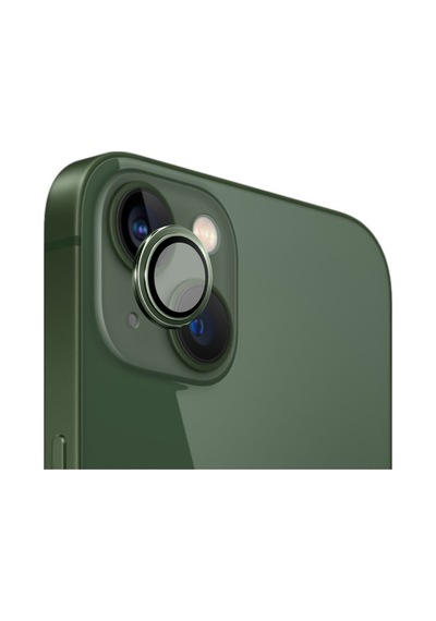 Safeus Safir Temperli Kamera Lens Koruyucu Apple Uyumlu iPhone 13 Ve Mini İle Yeşil