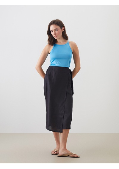 Lcwaıkıkı Classic Mavi Halter Yaka İp Askılı Kadın Atlet