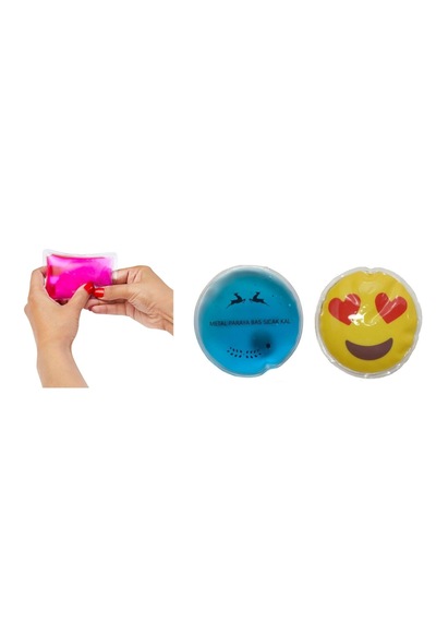 Emoji Mavi Ceylan Cep Sobası,el Isıtıcı,2 Adet Sıcak Su Torbası P