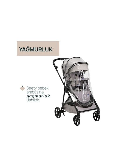 Chicco Seety Çift Yönlü Bebek Arabası - Florence Beige - 8058664173679
