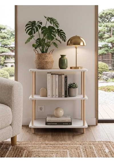 Modern Minimalist 3 Raflı Kitaplık Ahşap Ayaklı Çok Amaçlı Dekoratif Salon Ofis Düzenleyici Raf Beyaz Çok Renkli Modern Minimalist 3 Raflı Kitaplık Ahşap Ayaklı Çok Amaçlı Dekoratif Salon Ofis Düzenleyici Raf Beyaz Çok Renkli