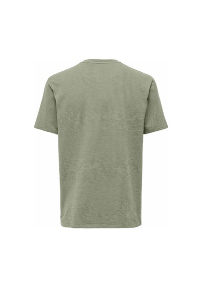 Only&sons Onskıan Lıfe Reg Seersuck Yeşil Erkek Kısa Kol T-shirt 000000000102263609 Yeşil