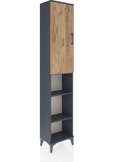 Arges Dolap 4 Raflı Tek Kapaklı Tek Askılı 44x30x221 Antrasit... Antrasit