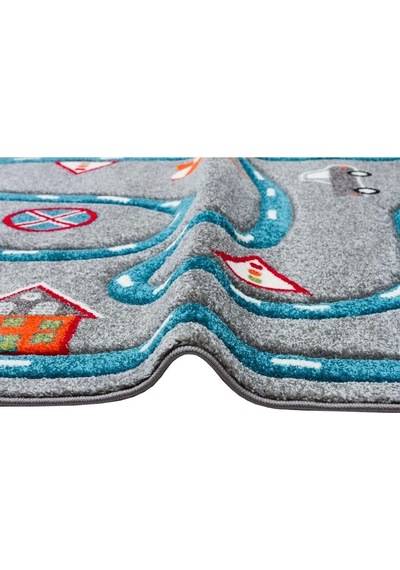 Eko Halı Kids Kds 19 Grey Blue Çocuk Halısı Gri-mavi Gri - Mavi