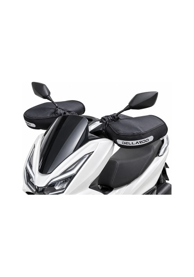 Dellardo Vitesli Motosiklet El Koruma Kılıfı - Reflektörlü Kışlık El Mufu, Su, Rüzgar Geçirmez Pcx Siyah