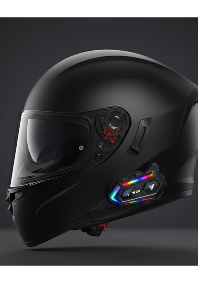 Yeni - 823 - Nesil Bluetooth 5.3 Motolet Intercom Rgb Işıklı - Aconcept - 1000m Mesafeli