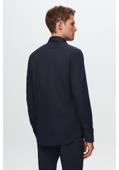 D'S Damat Ds Damat Slim Fit Lacivert Armürlü Gömlek 7hf02ort02100 101