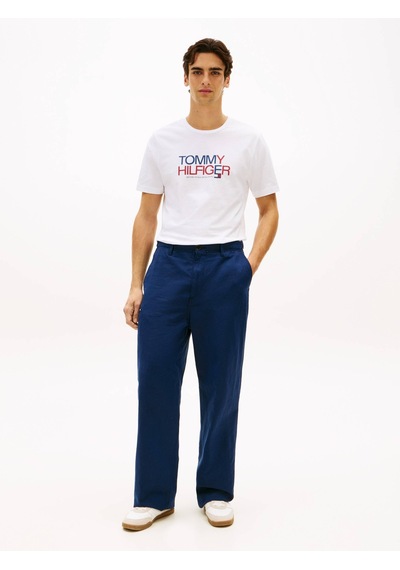 Tommy Hilfiger Mw0mw42369 Brand Love Big Text Erkek Tişört Beyaz