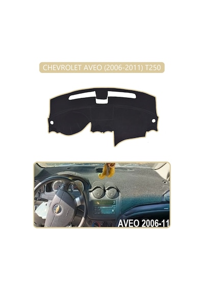 Chevrolet Aveo 2006-2011 T250torpido Koruma Halısı Bej Kenar
