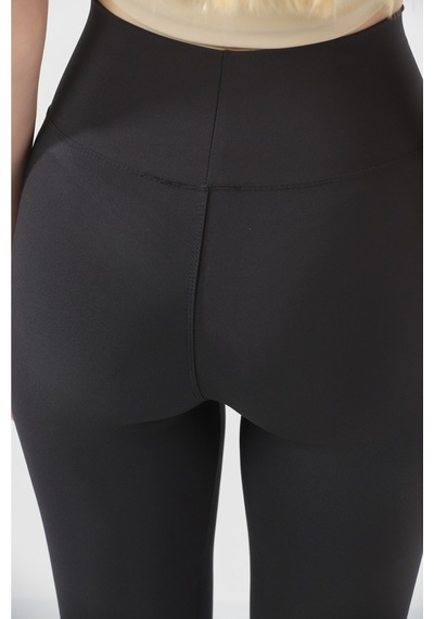 Winmoda34 Kadın Korse Tayt Push Up Yüksek Bel Geniş Kemer Siyah