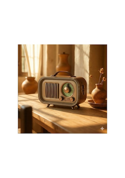 Retro Radıo Rgb Led Işıklı Şarjlı Bluetooth Hoparlör Sd Kart Usb Girişli Taşınabilir Speaker Radyo