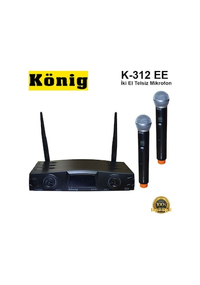 König K-312 Ee Iki El Telsiz Mikrofon